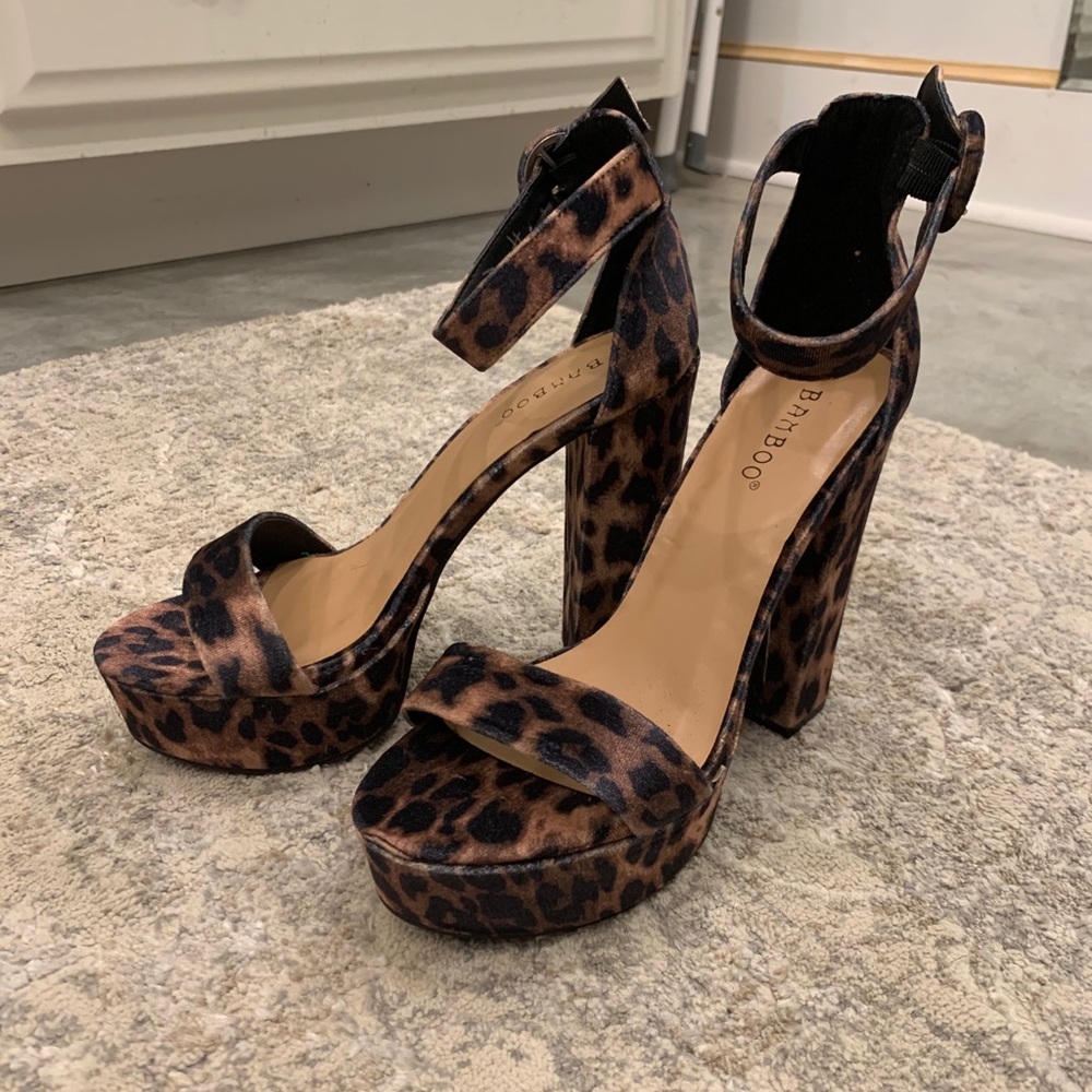 Bamboo Cheetah Heels